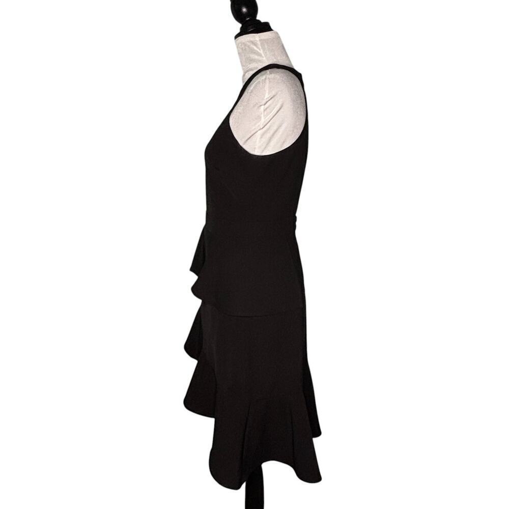 Adelyn Rae Halter Open Back Ruffle Dress Black Size Medium - Picture 5 of 10
